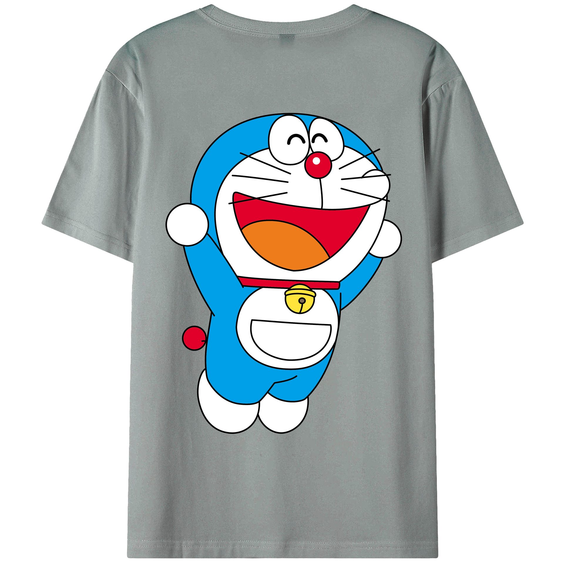 （画像用） ドラえもん Doraemon 綿100％ メンズ半袖Tシャツ（バックプリント） 通気性